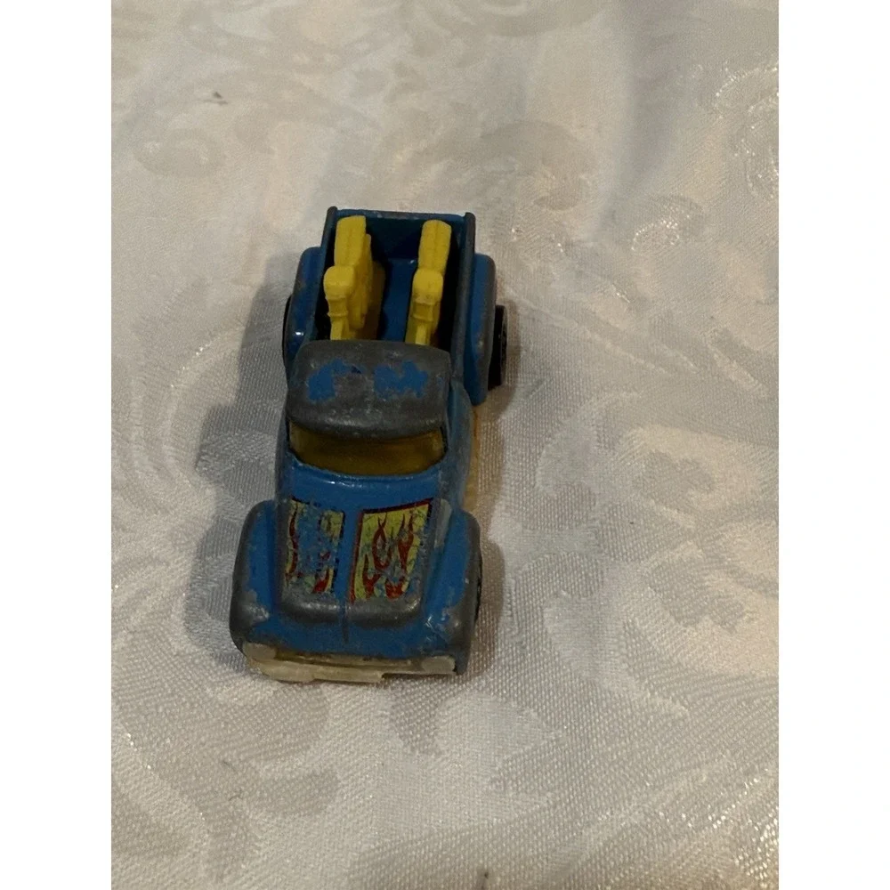 VTG Hot Wheels Blackwall 1973 Hi Tail Hauler Truck Blue W/Flames‎ & Motorcycles